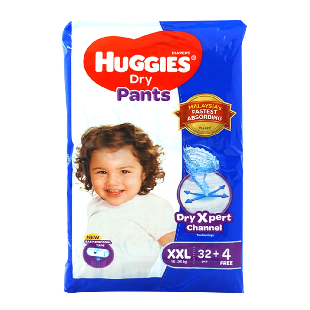 Huggies Pants XXL(Half is Used), Babies & Kids, Bathing & Changing, Diapers  & Baby Wipes on Carousell